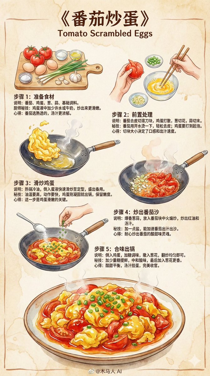 Recipe - Tomato Scrambled Eggs