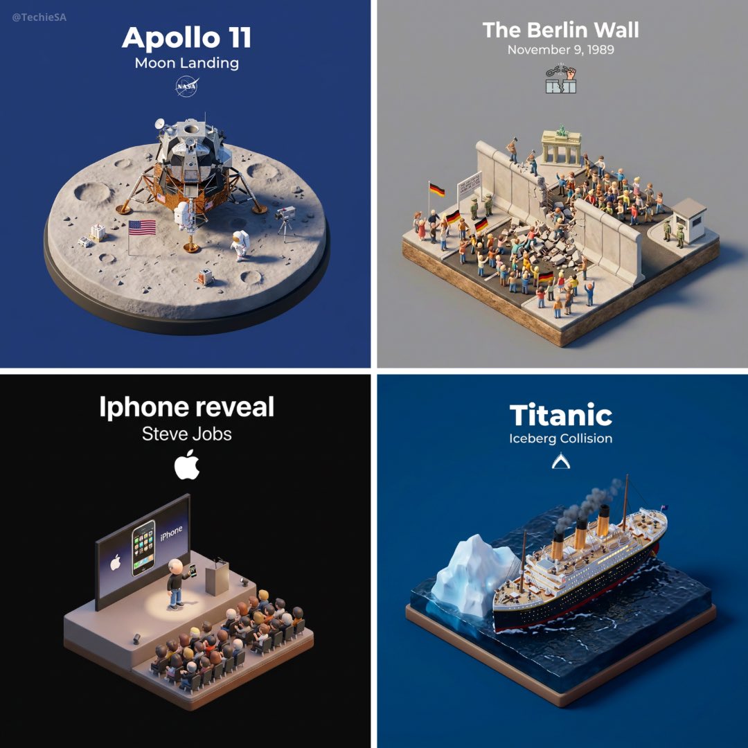 3D Historical Events by Nano Banana 2 on @SocialSight ✨ https://t