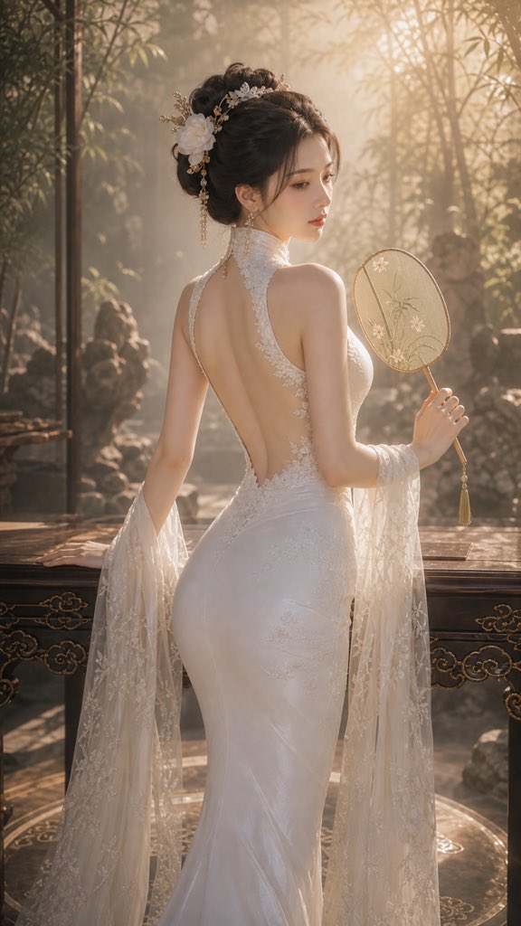 gpt image 2生成东方古典人像：一扇风月
