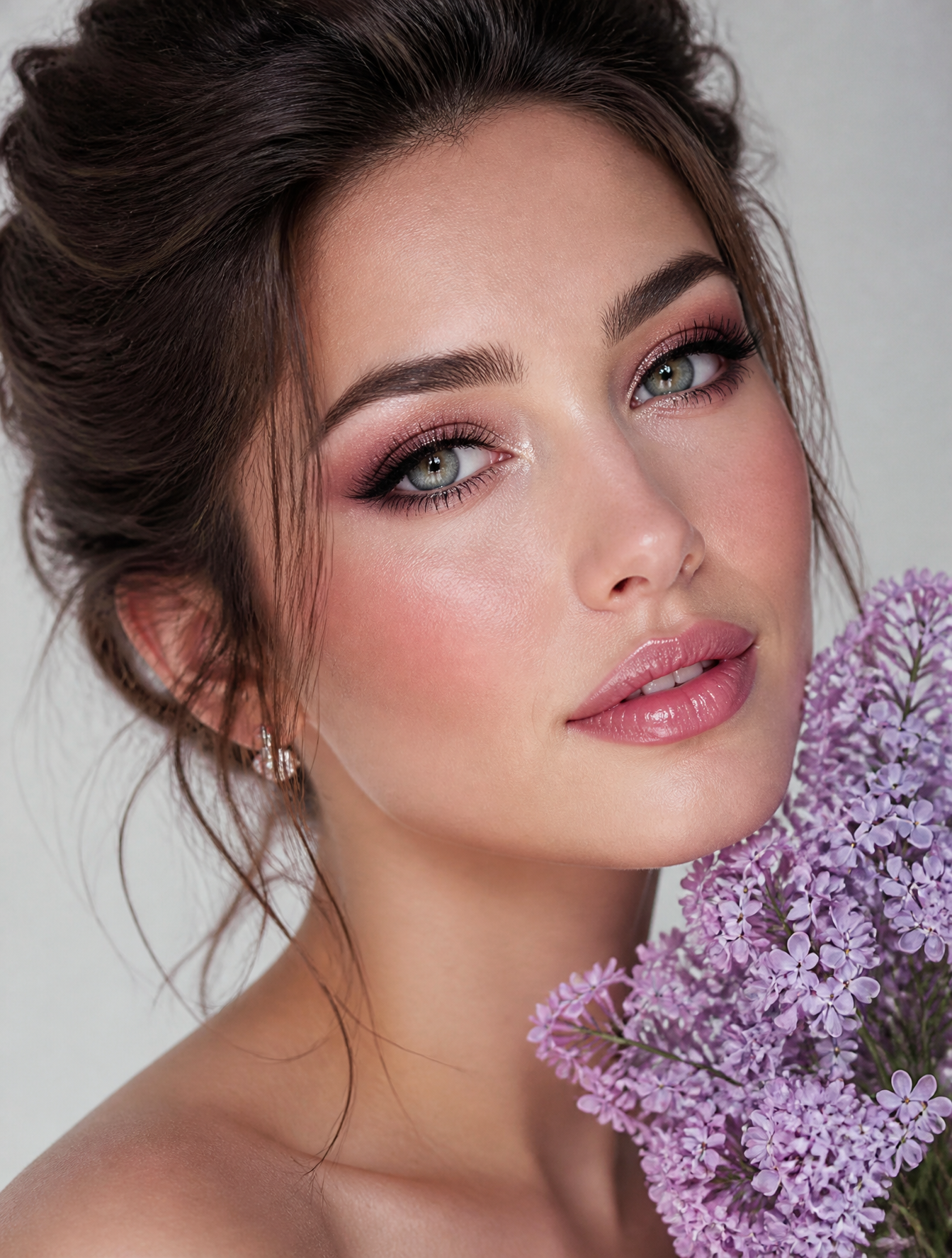 Create a hyper-realistic extreme close-up portrait with a...