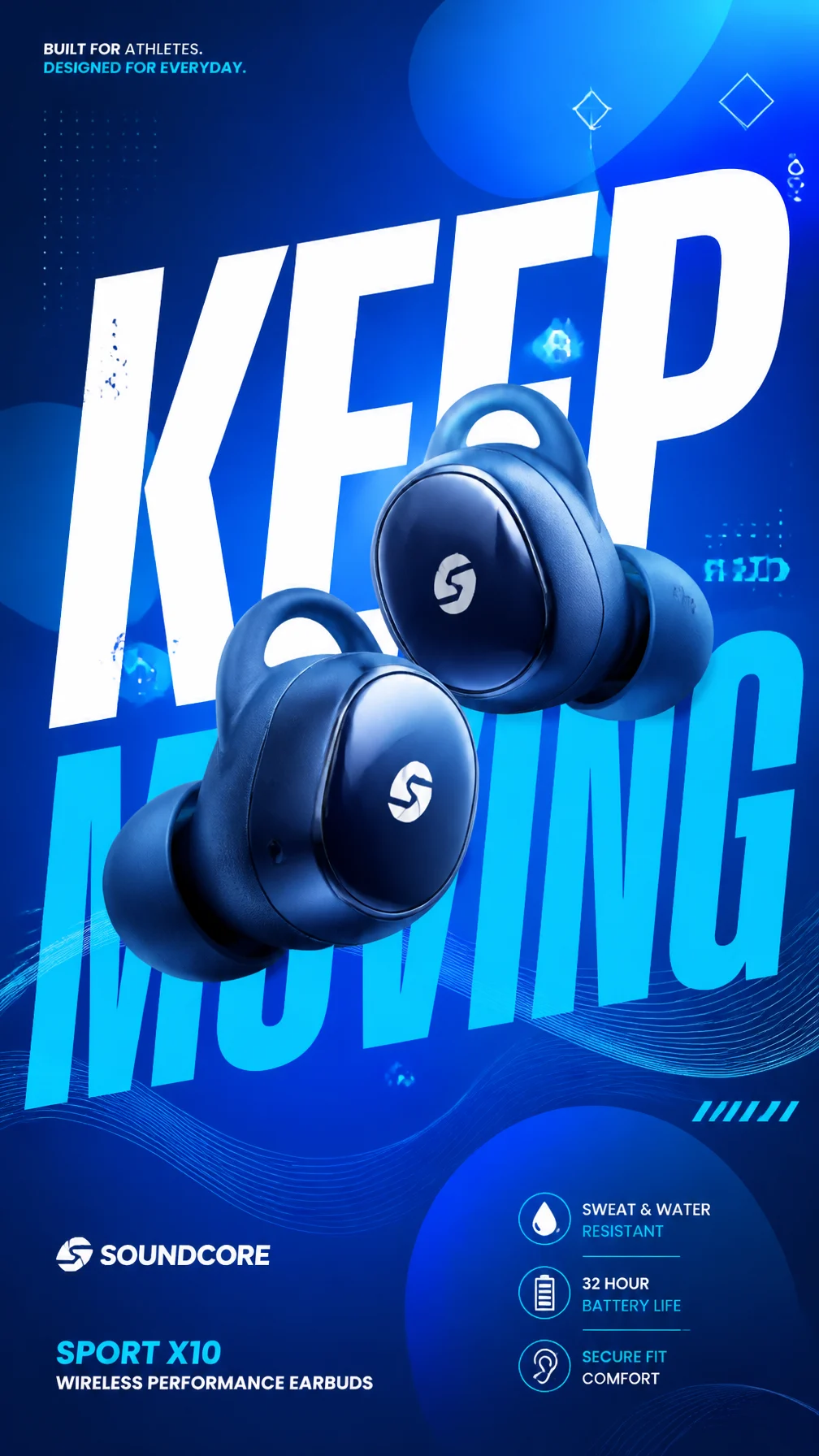 A premium commercial sports-lifestyle advertising poster....