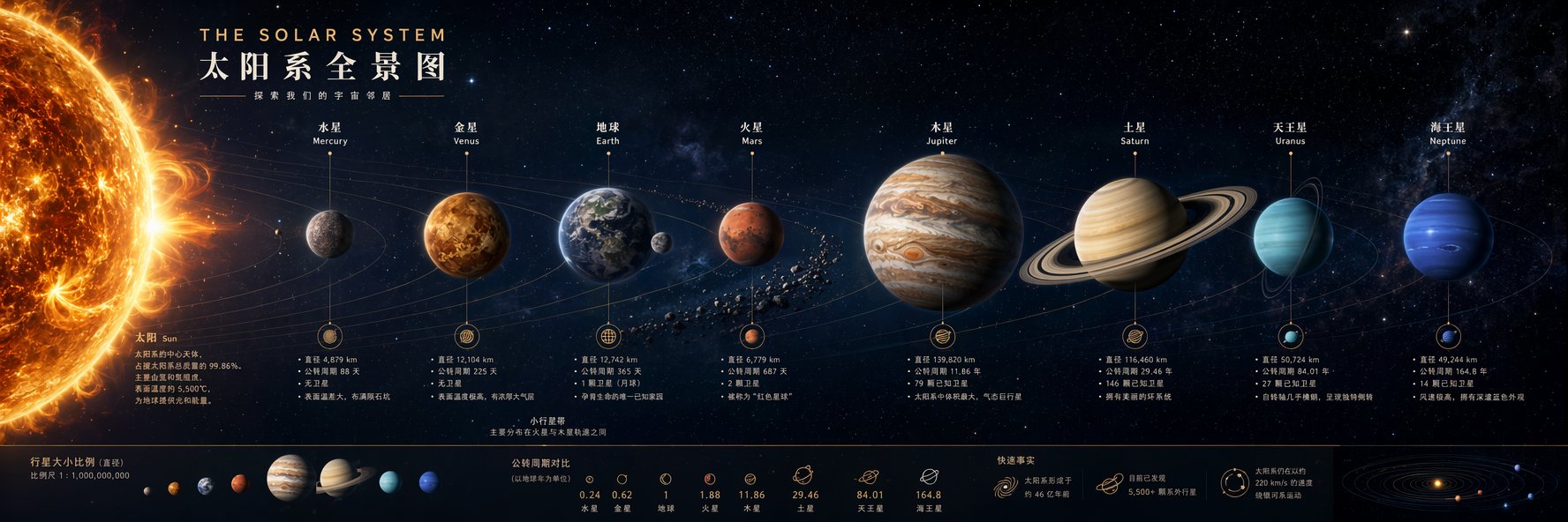 请生成一张【超宽科学科普长卷】，单张完整图片，不要拼图，不要多宫格，不要分栏。 尺寸：横版
