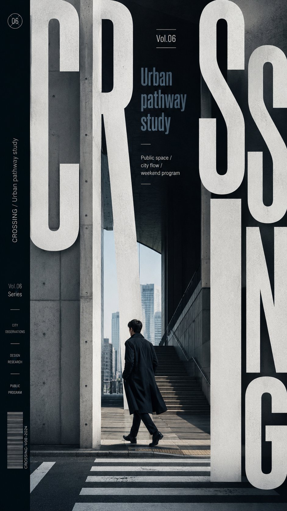 High end typography framed poster with expressive editorial layout