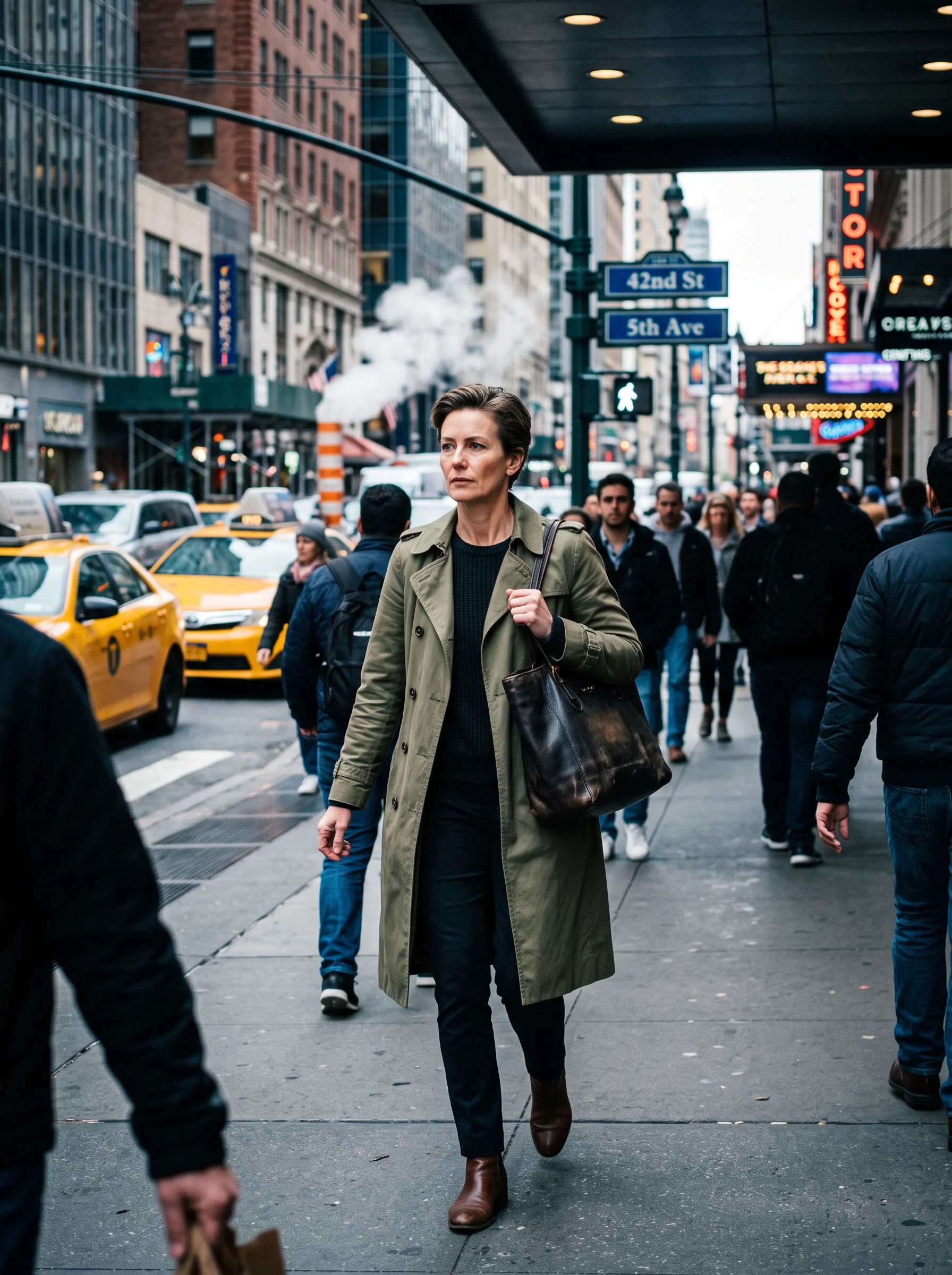 Ultra-realistic candid street photograph of a thin woman,...