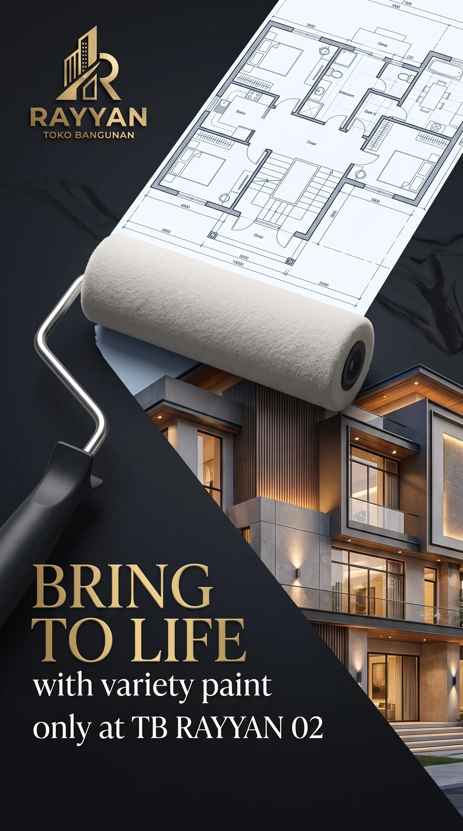A premium 9:16 premium paint advertising poster.Main Subj...