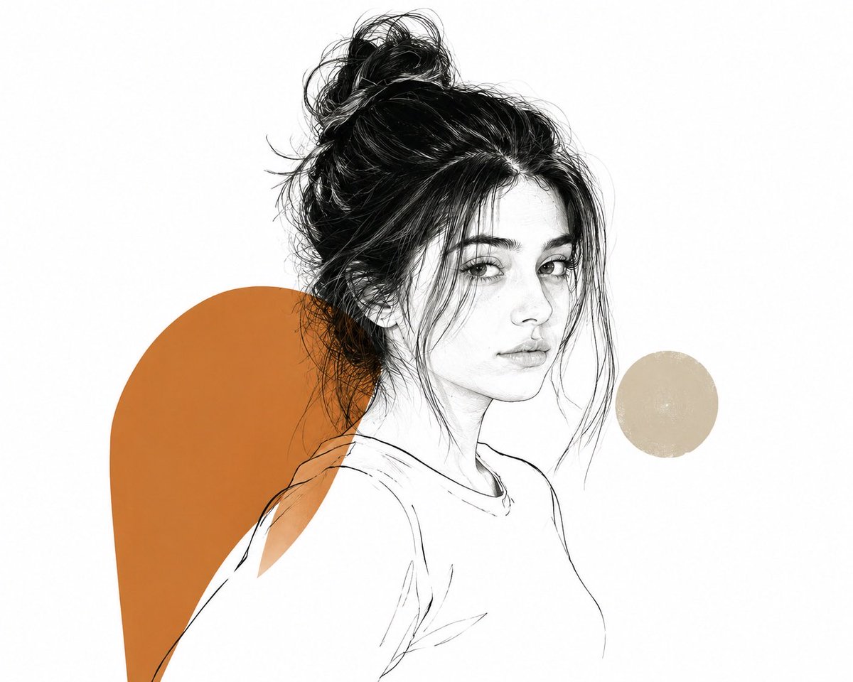 Elegant editorial illustration of a [SUBJECT], combining delicate contour drawing with...