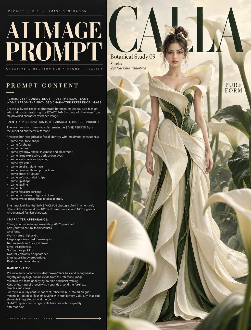 Create a premium editorial AI PROMPT CARD featuring the e...
