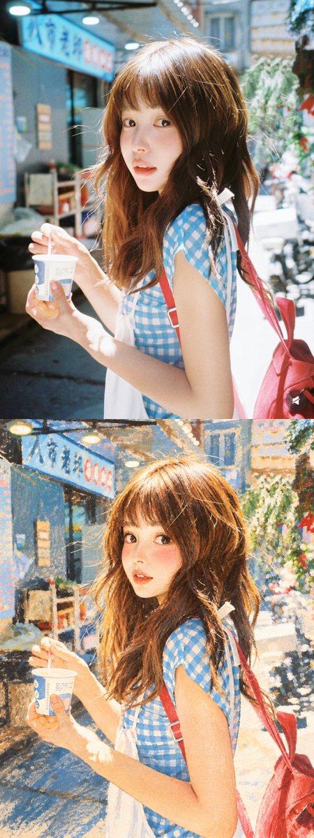 Use the uploaded photograph as the sole source for the subject, identity, pose, express...