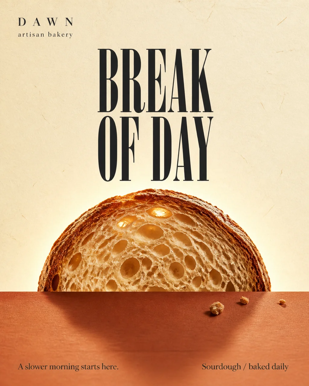 Create a finished vertical 4:5 advertising poster for a f...