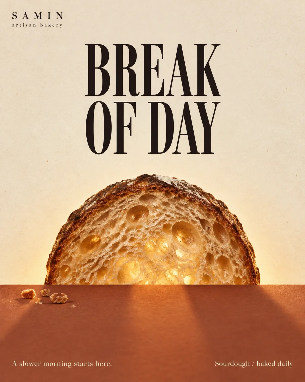 Create a finished vertical 4:5 advertising poster for a f...